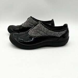 Sperry Top Sider Front Zip Patent Leather Knot Loafers Slip-On Duck Shoes Sz 9.5